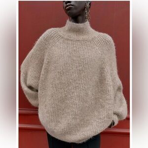Cozy Oversized Knit Turtleneck Sweater | Size S/M | Worn Once from Zara